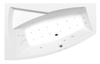 EVIA L wanna z hydromasażem, 160x100x47cm, Attraction Hydro-Air, chrom