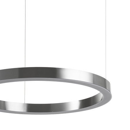 Lampa wisząca CIRCLE 80 cm - LED, ring nikiel szczotkowany