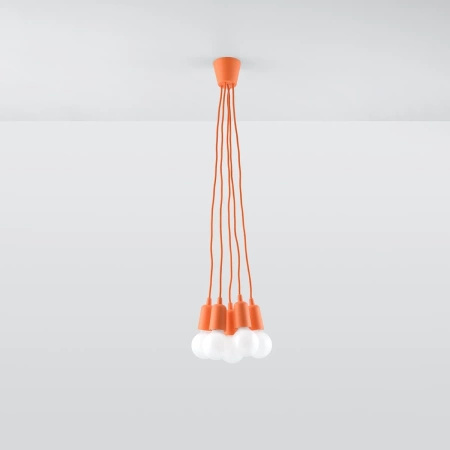 Lampa wisząca DIEGO 5 pomarańczowy