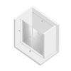DRZWI WNĘKOWE NEW SOLEO U 190x195 CZYSTE 6mm ACTIVE SHIELD