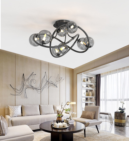 9014-805 Lampa sufitowa Nancy czarny chrom