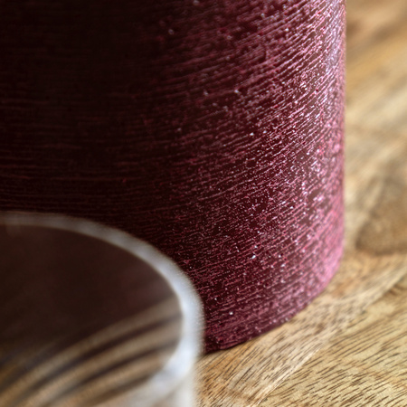 LED 3 Wick Candle Oxblood 150x150x150mm