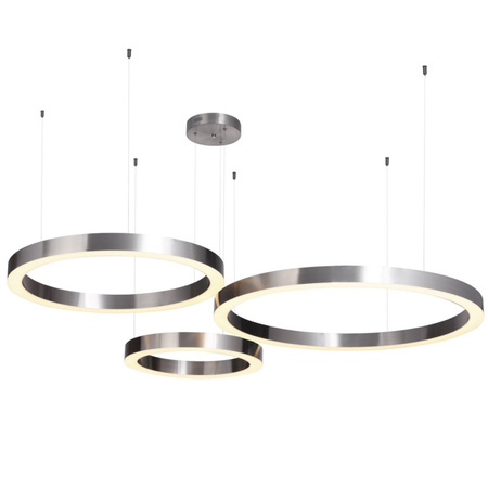 Lampa wisząca CIRCLE 80 cm - LED, ring tytan szczotkowany