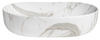 CALEO umywalka ceramiczna nabłatowa, 60x42cm, bianco carrara