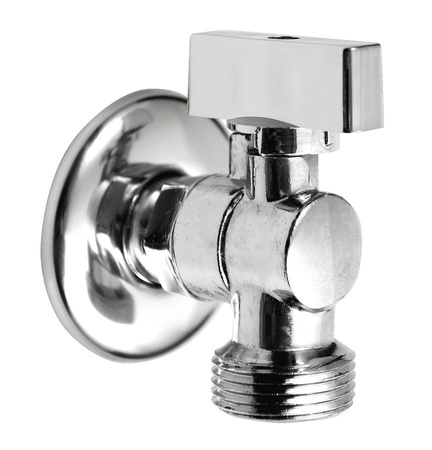 Zawór do pralki z zaworem zwrotnym 1/2"x3/4" - L, chrom
