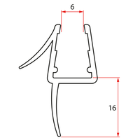 LEGRO zestaw uszczelek dolnych do kabiny prysznicowej, GL2290, 425 mm