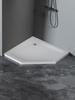 Brodzik MILD SATIN akrylowy pięciokątny 90x90x4,5 biały