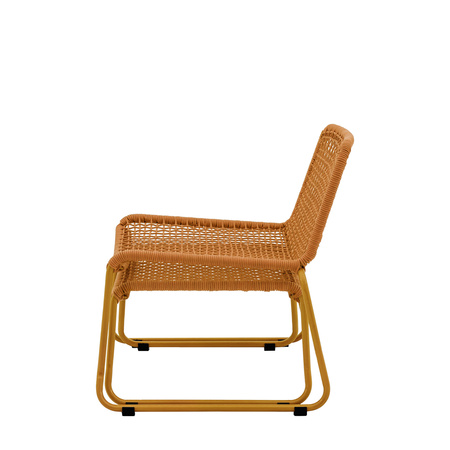 Sassano Lounge Chair with Footstool Orange