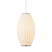 Lampa wisząca SILK BARREL biała 50 cm - nowoczesna i minimalistyczna