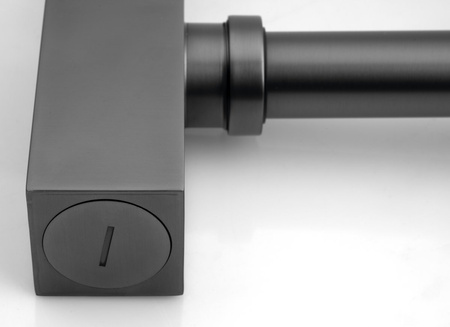 Syfon umywalkowy 5/4", odpływ 32mm, kwadratowy, gun metal