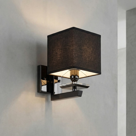 LAMPA ŚCIENNA KINKIET Z CZARNYMI ABAŻURAMI FIANELO W1