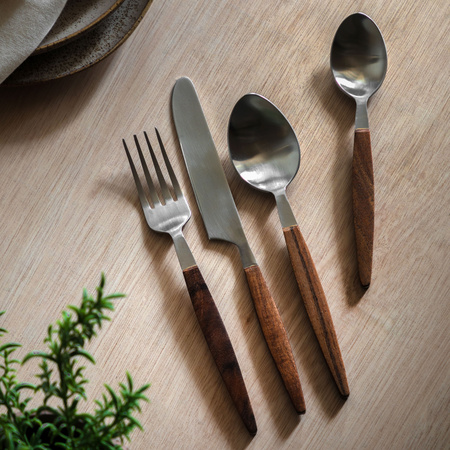 Adra Wooden Cutlery Set of 16
