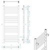 METRO grzejnik 500x1200 mm, chrom