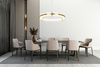 MOOSEE lampa wisząca SATURNUS 70 złota - LED, kryształ, stal szczotkowana