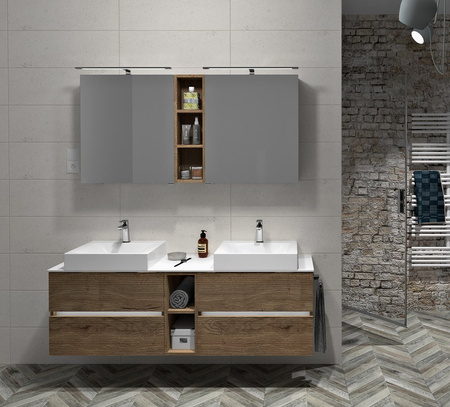 ODETTA szafka wisząca dolna 20x50x43,5cm, sosna rustykalna