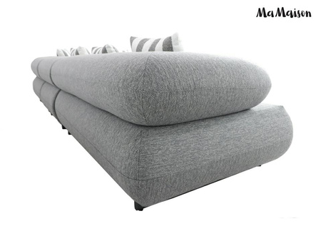 MaMaison sofa narożna ogrodowa ALEXANDER  4 szara (poduszki i pokrowiec w zestawie)