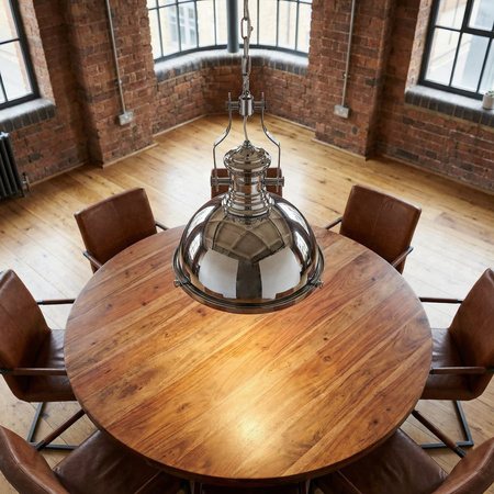 LAMPA WISZĄCA INDUSTRIALNA LOFT CHROMOWANA ETTORE