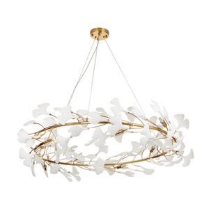 Lampa wisząca BOTANIKA 100 cm - złota, G9, regulowana, designerska