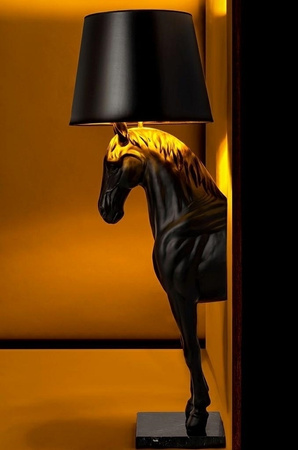 MOOSEE lampa podłogowa KOŃ HORSE STAND    S czarna - włókno szklane