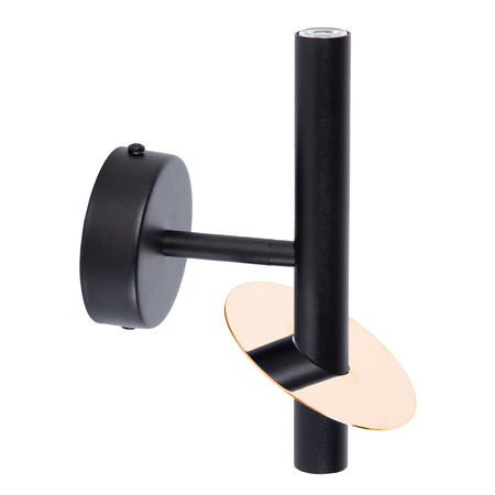 SOPEL RING 2 kinkiet czarny/złoty