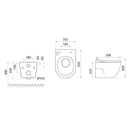 Miska wisząca WC Dola z deską SMART