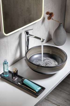 PAX bateria umywalkowa wysoka z przedłużoną wylewką, chrom