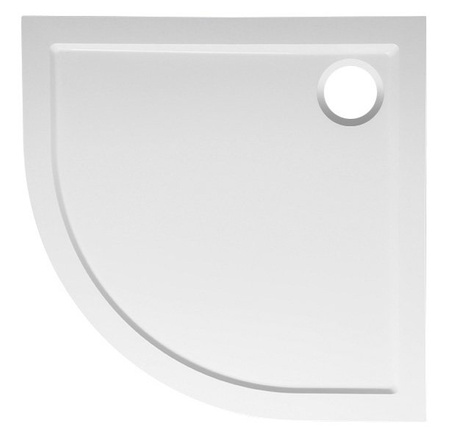 ELSE brodzik kompozytowy 90x90cm, półokrągły, R550, biały