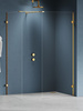 Kabina prysznicowa EVENTA GOLD BRUSHED WALK-IN U 120x80x200 szkło czyste 8mm Active Shield 2.0