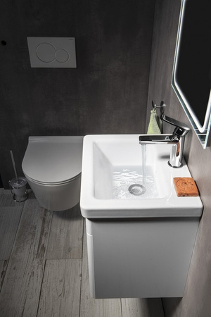 ELLA szafka umywalkowa 37,5x43x34cm, drzwiczki, lewa, biała