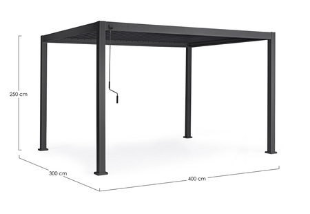 Pergola ogrodowa BIZZOTTO OCEAN 3X4 – antracytowy