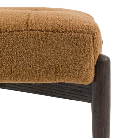 Humber Footstool Ochre Faux Sheepskin