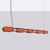 Lampa wisząca CHAIN 158 ochra czerwona LED 4000K