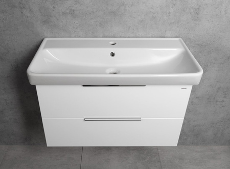 NEON szafka z umywalką ceramiczną 80x41,5 cm, biały