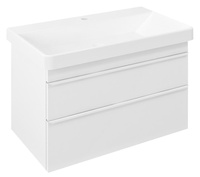 SITIA szafka umywalkowa 75,6x50x44,2cm, 2 szuflady, biały mat