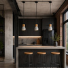 Lampa wisząca CONCRETE  12 cm- szary beton, drewno