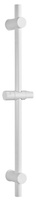 Drążek prysznicowy, przesuwny uchwyt, 700 mm, biały mat