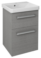 THEIA Szafka umywalkowa 46,4x70x44,2cm, 2 szuflady, dąb srebrny