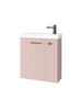 Szafka łazienkowa wisząca z umywalką 55 cm rose mat uchwyt gun metal NOOK 010-SU55-11+TR41366
