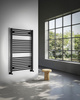 DIRECT grzejnik z bocznym przyłączem 600x960mm, czarny mat