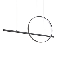 Lampa wisząca GLAD czarna LED 4000K