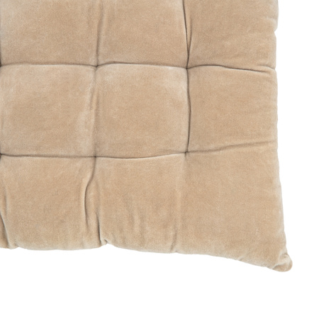 Cotton Velvet Seatpad Natural 430x430mm