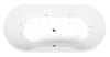 IO wanna z hydromasażem, 180x85x49cm, Attraction Hydro-Air, chrom