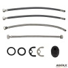Bateria wannowa 3-otworowa, gun metal