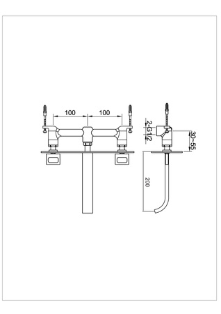 NEXEN-S Chrom Podtynkowa bateria umywalkowa
