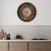Florentine Wall Clock Leather 21in