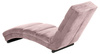 Szezlong Slinky – dusty rose welur, pikowania poziome ACTONA