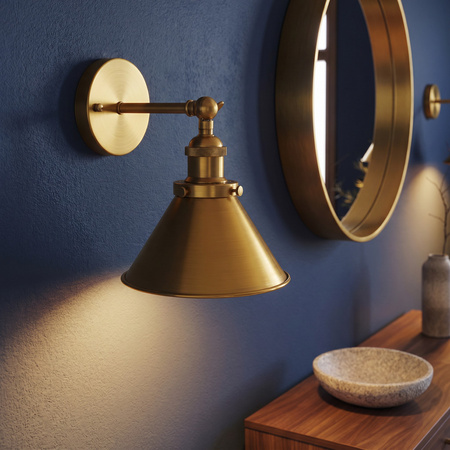 LAMPA ŚCIENNA KINKIET LOFTOWY MOSIĘŻNY GUBI W1