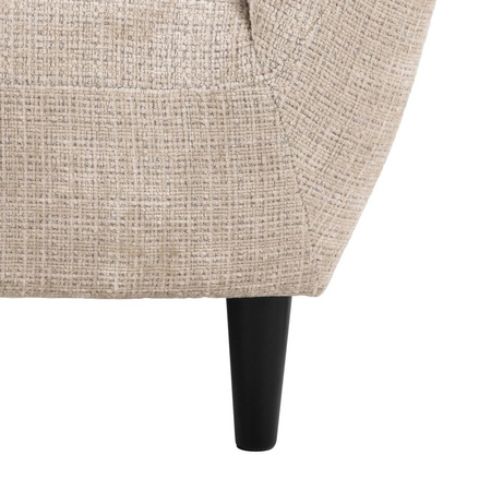 Fotel Ria – beżowy fotel Juto 4 z czarnymi nogami z drewna kauczukowego ACTONA