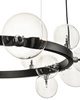 Lampa wisząca Orion 85 cm - 15 szklanych kul, czarna