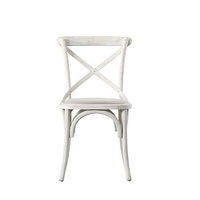 Krzesło Cafe z drewna dębowego i lnu 470 x 560 x 880 mm (2 szt.)